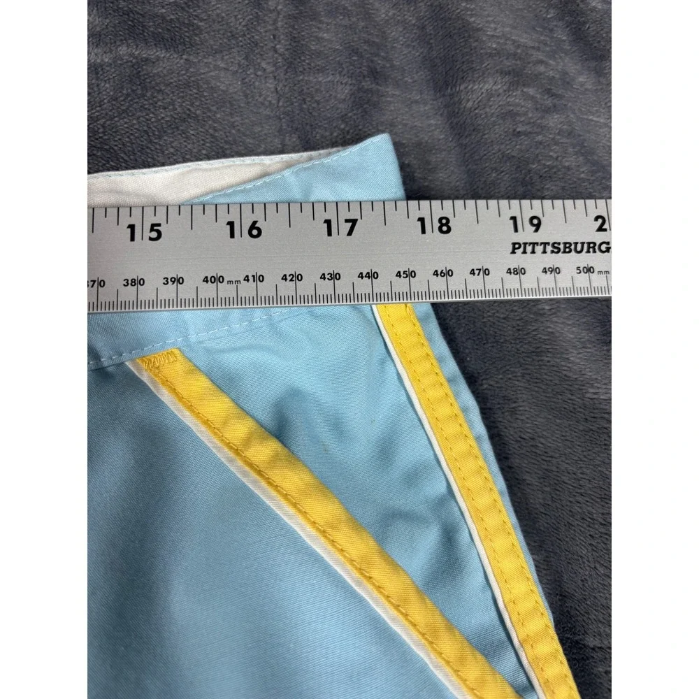 Vintage Jantzen Mens Blue Yellow Trim Swim Trunks Made in USA Size 40 Retro 70s